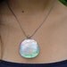 BLUE MOON Fused dichroic glass pendant
