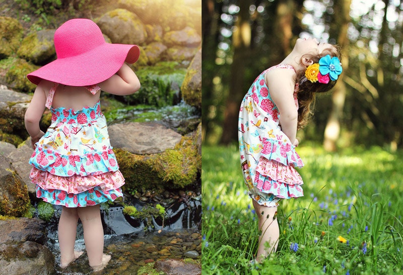 Natalie's Ruffle Butt Romper PDF Pattern sizes 18 months to 6