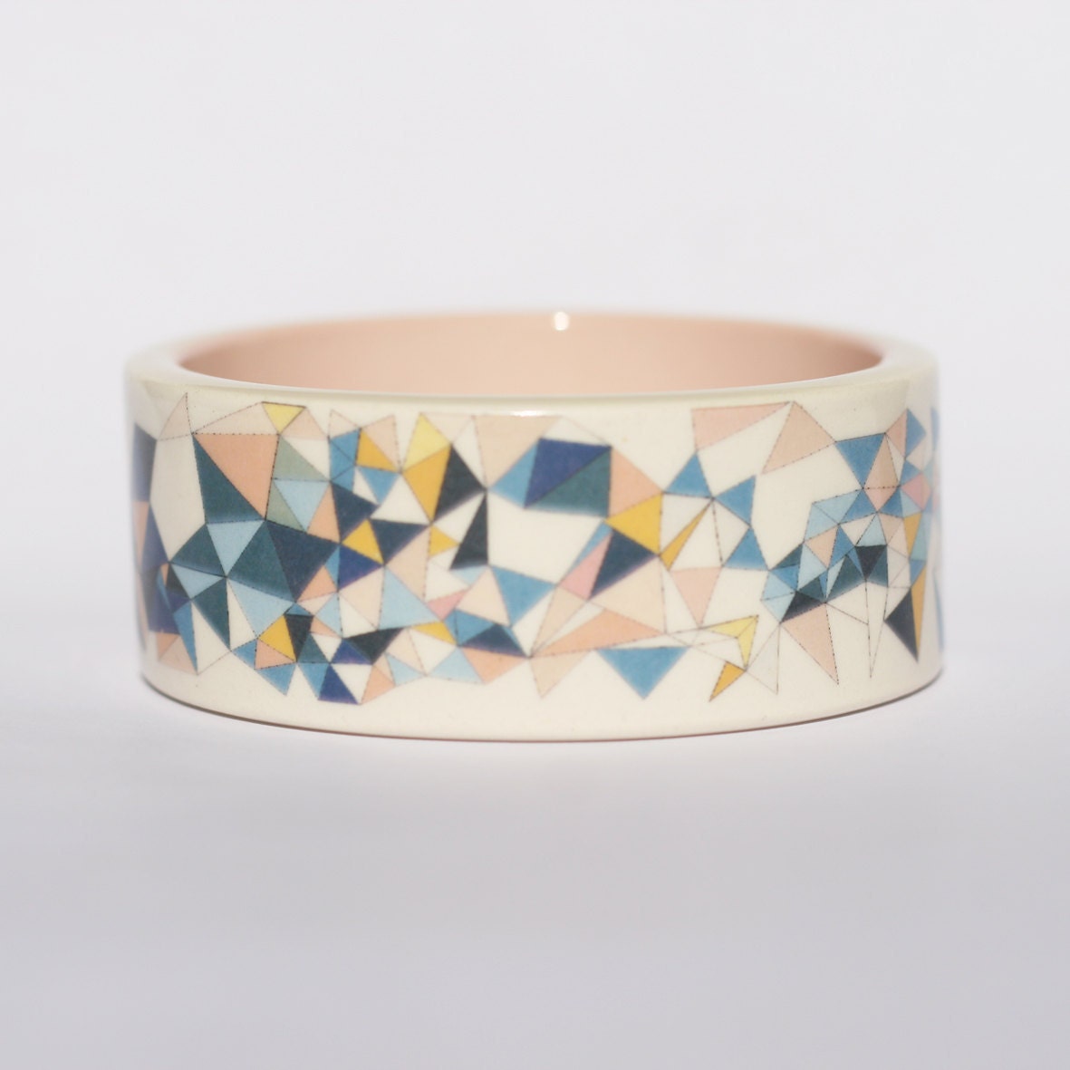 Flying Spikes Printed Porcelain Bangle.