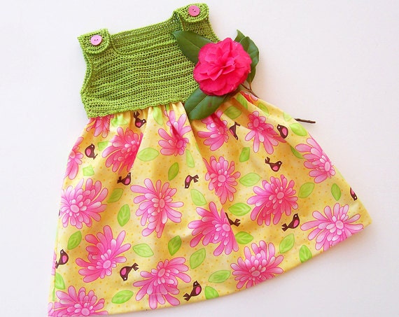 Birdie Baby Girl Dress or Overall crochet sewing pattern PDF, Easy, toddler babies 6 9 12 18 months 2 yrs plus reborn INSTANT DOWNLOAD