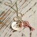 Personalized Initial Necklace with Vintage Key