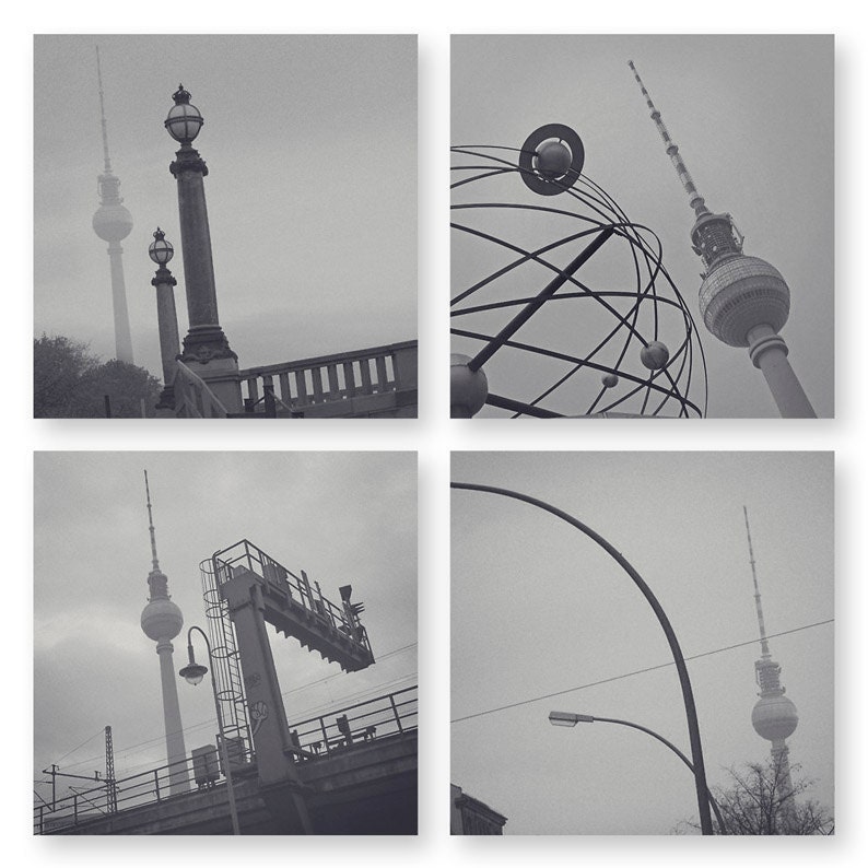 Berliner Impressionen. Set of FOUR Prints, 12x12in (30x30cm)