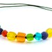 Resin Nursing Necklace - Bright Rainbow - Non Toxic Breastfeeding Necklace /Babywearing Necklace