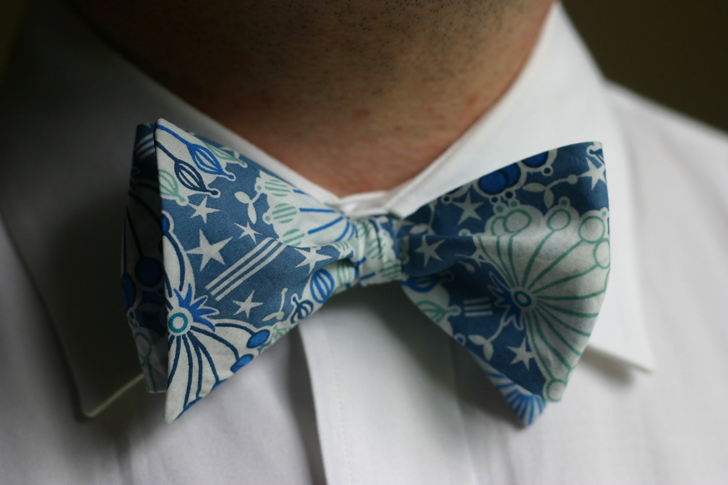Bow Tie in Liberty Tana Lawn Umbel Fabric