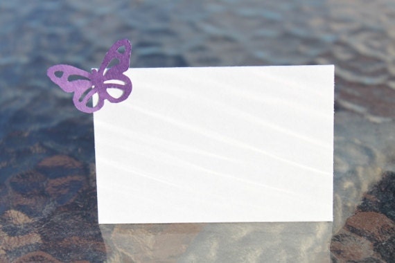 Butterfly Place Cards- Wedding Escort Cards- Customize in any color