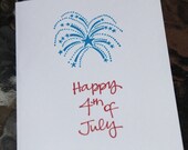 4th of July Cards- Stamped, Red, White, Blue