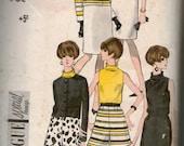 Vogue 7176 Womens Vintage Dress culottes jacket blouse Paper Sewing Pattern Fashion early 1960's Size 14 Bust 34