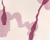 original watercolor painting abstract drawing on paper OOAK affordable gift for friends handmade home decor interior decoration pink