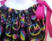 Pillowcase Dress in Peace Love and Butterflies, Tweens Pillowcase Dress, Girls Pillowcase Dress, Adjustable Dress, Custom Dress