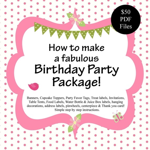 How to make birthday party decorations or birthday party kit Il_570xn