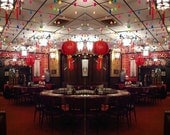 China House Inception AVANTE GARDE PHOTOGRAPHY // Unique // Red // Asian // Modern Art // Mirror Image Photography