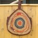 TRUE VINTAGE BOHO Beach Bag made in Japan // Sixties Eco Friendly Organic Brown Colorful Woven Handbag Tote Straw