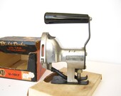 Vintage Industrial Hand Saw Black & Decker Jig Saw Attachment Original Box Woodworking Fathers Day Vintage Advertising