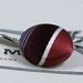 Handmade Bobby Pin with Maroon Hued Tie Fabric Button