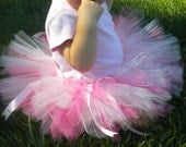 Pink Princess Tutu with Pink Satin Bows for Baby Toddler Girls Breast Cancer Awareness Month