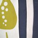 Navy and Yellow Eco Pillow Cover - hand printed