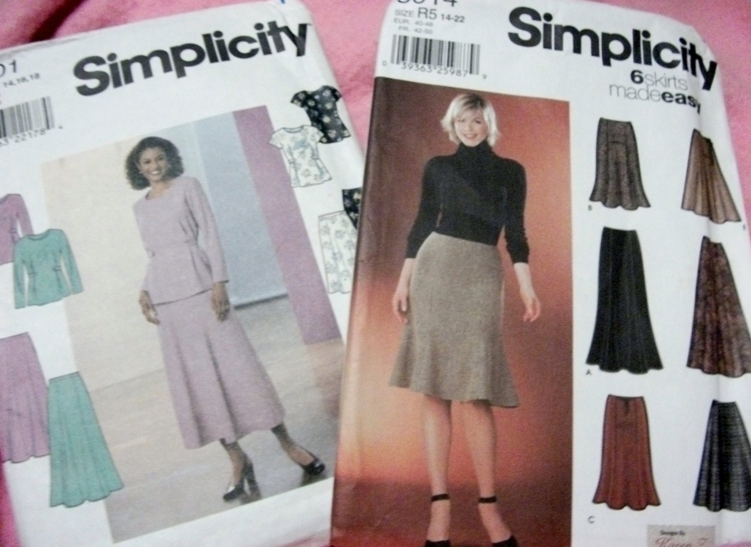 1 DOllAR SAlE 2 Women's Plus Size Patterns for Top, Skirt and Pants Size 14-22 New Only 1 USD