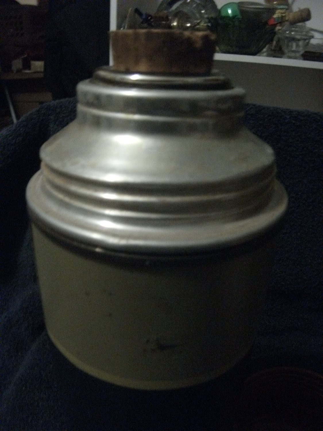 Vintage One Quart Thermos Vacuum Bottle Model No. 36 Original Cork Stopper by Aladdin ONLY 12 USD