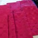 Vintage Cloth Napkins Red Linen Blend Set of EIGHT Mint Condition Only 4 USD