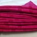Vintage Cloth Napkins Red Linen Blend Set of EIGHT Mint Condition Only 4 USD