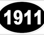 1911 Oval Bumper Sticker.