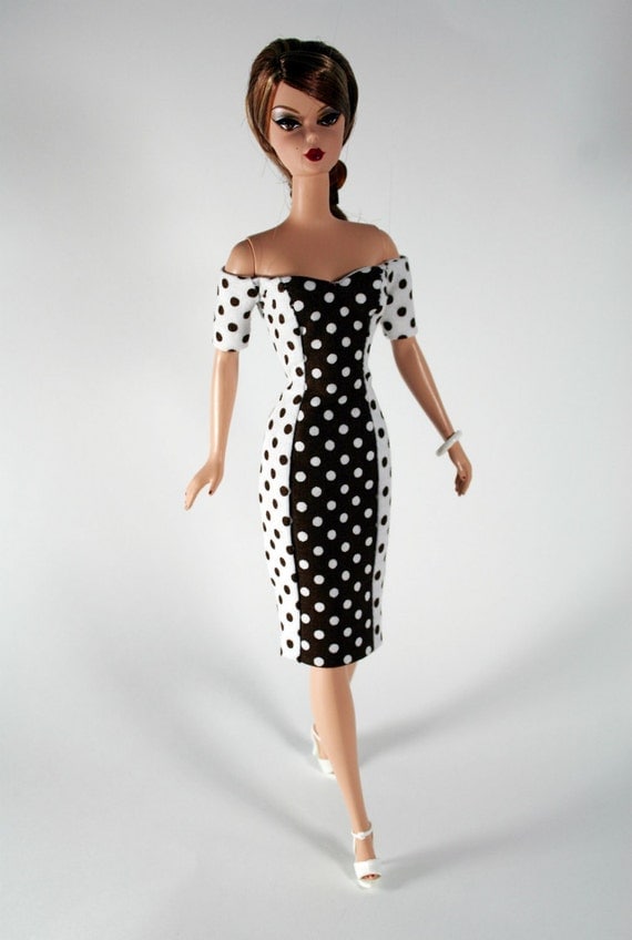 Brown & White Summer Dress for Barbie