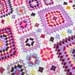 Crochet Pattern - Shabby Chic Granny Square Throw - PDF