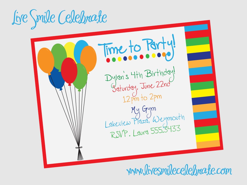 Birthday Invitation PDF File Il_570xn
