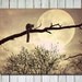 Surreal Photography - supermoon - stars - surreal fine art print - nursery art - wall art - night sky photograph - 8x10 Metallic print