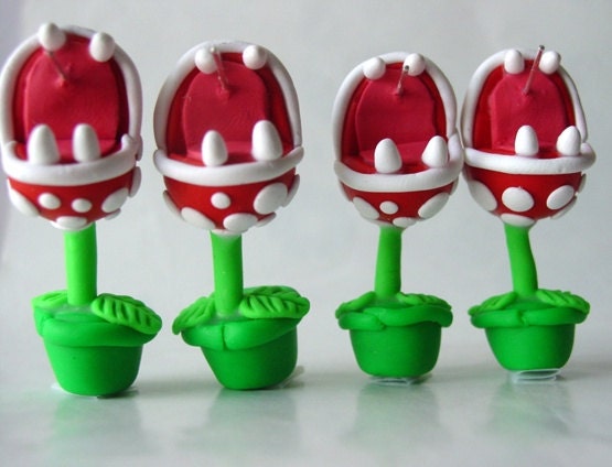 Super Mario Piranha Plant Chomper Earrings