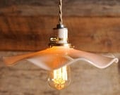 Pendant light with scalloped reflector shade "Annabelle"