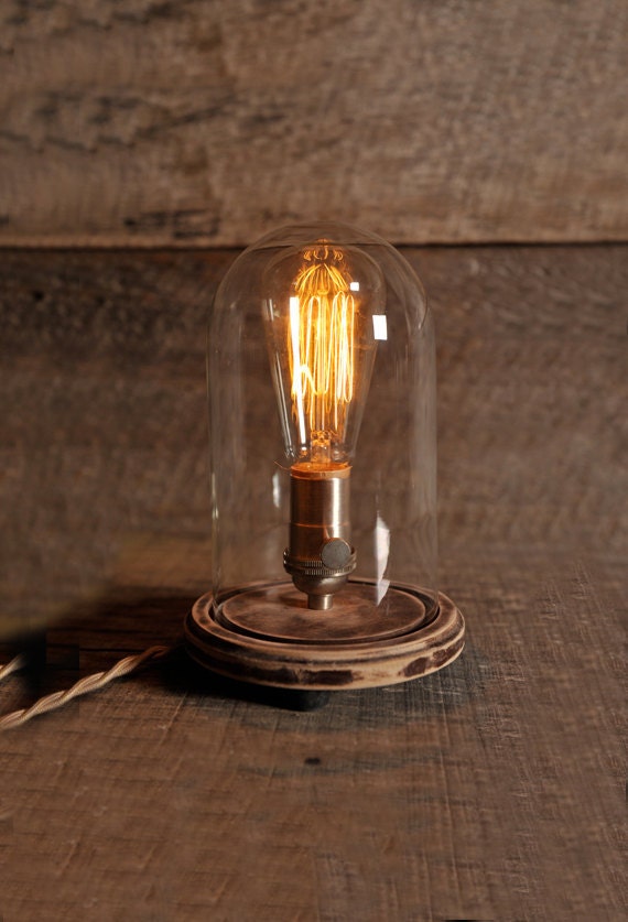 The Original Bell Jar Table Lamp, Includes EDISON bulb, FREE SHIPPING