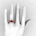 Classic French Bridal 18K Yellow Gold Three Stone 1.0 Carat Ruby Engagement Ring AR112-18KYGRRU