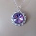 Swarovski crystal necklace - Rivoli - Virtual light - northern lights - Crystal Pendant - Sterling Silver Necklace -