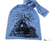Twisted Tree Unisex Tri Blend Scarf by American Apparel (Choose Your Ink Color)