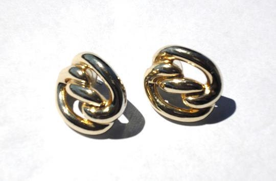 Vintage Gold Twist Earrings