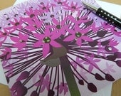 Allium 'Purple Sensation' Card with Swarovski Crystal