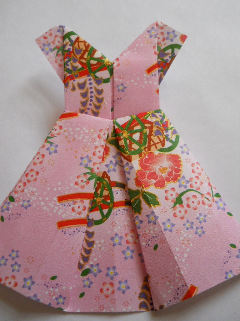 7 Origami Paper Dresses In Multicolor Washi