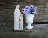 Vintage Saint Anne statue-1960's porcelain religious figurines by Sanmyro