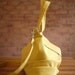 Canvas Tote & Messenger Bag in Mustard Yellow Vegan Bag