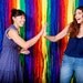 Rainbow Fabric Photo Booth Backdrop