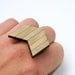 Chevron Wood Ring: Arrow or Chevron Geometric Design Made to Order in Any Size (0017)