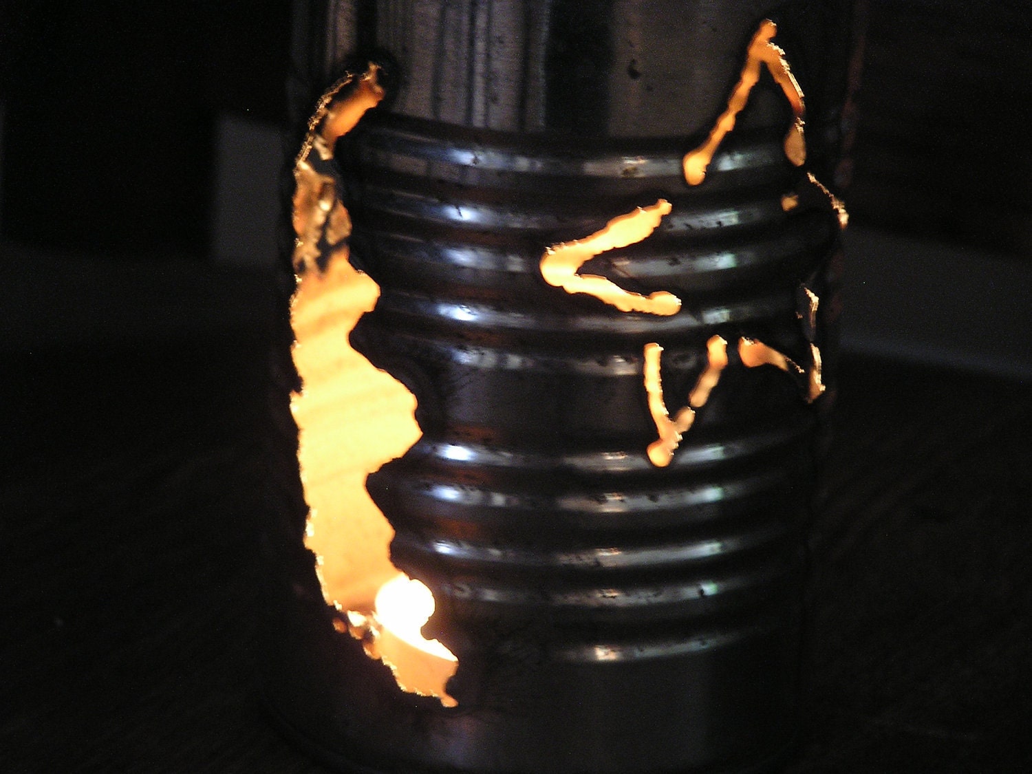 Reclaimed Metal Luminary -Man In The Moon-  gift under 20
