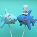 Sharks In Love wedding cake topper