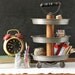 3 Tier Desk Supply Organizer from Vintage Textured Baking Pans
