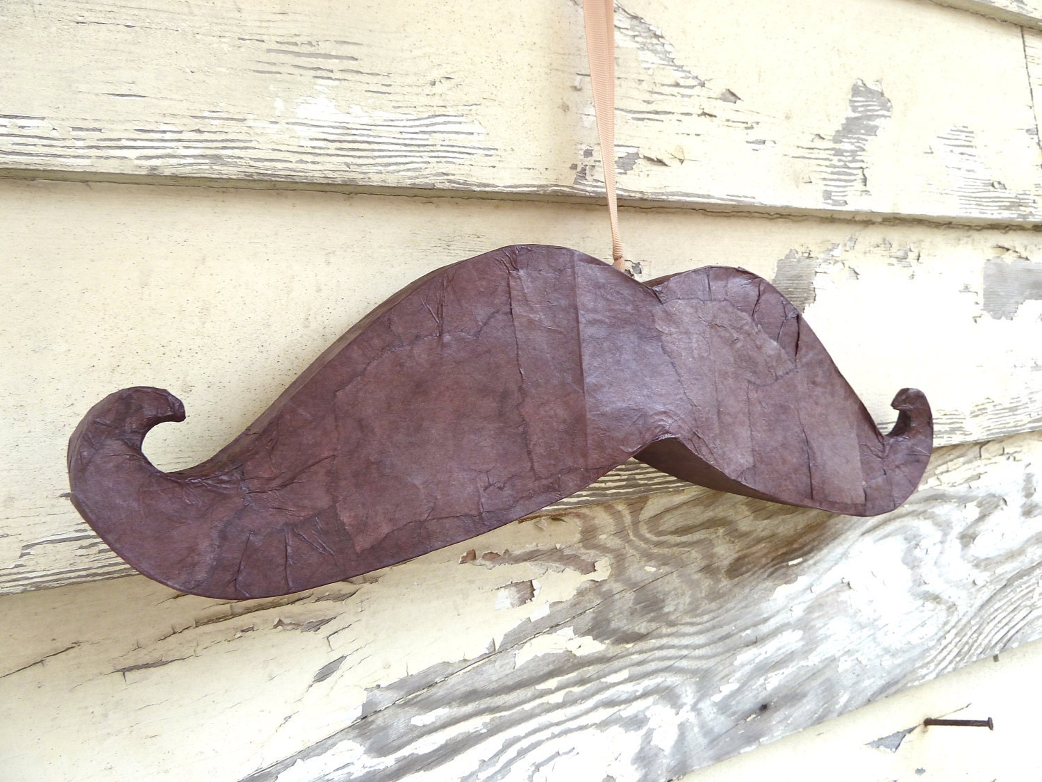 Handlebar Mustache Piñata (brown, party size)