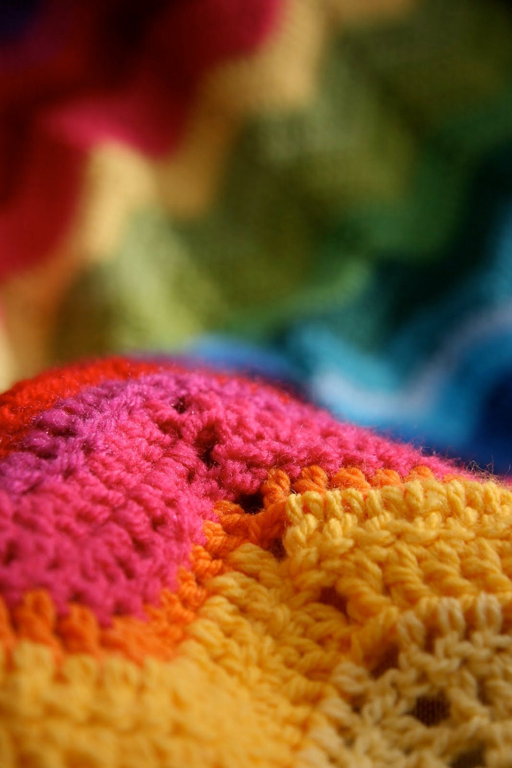 Ripple chevron granny planket (blanket transforms into a pillow)