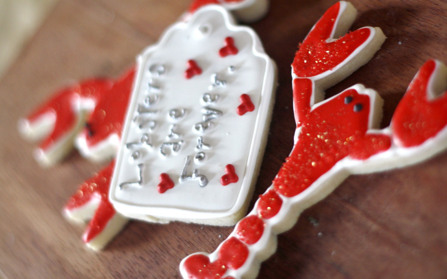 Lobsters Are Forever Love Decorated Sugar Cookies - Valentine - Best Friend