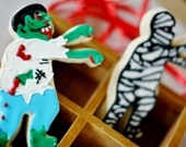 Spooky Zombie Decorated Sugar Cookies 1/2 Dozen - Monsters - Undead