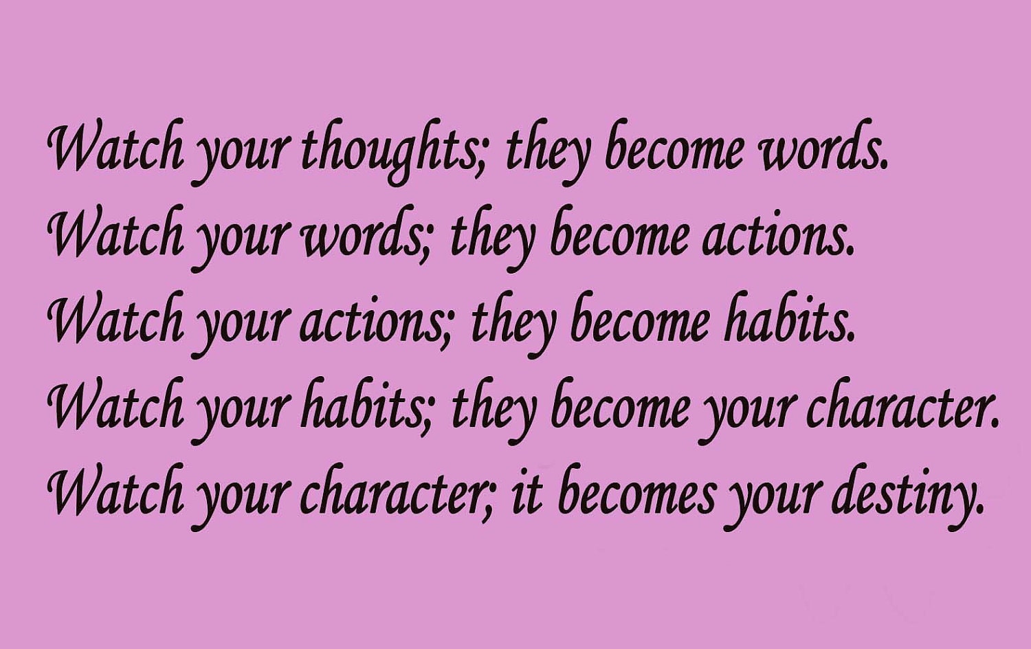 Vinyl Wall Art - Watch Your Thoughts, They Become Your Words
